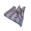 Benni Marine Designs Men's Blue / Grey / Silver Pocket Square - Subtle Beauty