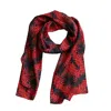 Benni Marine Designs Women's Black / Red Relegant Silk Scarf In Black/red