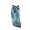 Benni Marine Designs Women's Blue / Gold Bamboo Sarong - Ocean With Amber In Blue/gold