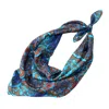 Benni Marine Designs Women's Blue / Red Silk Square Scarf - Tropical Delight In Multi