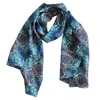 Benni Marine Designs Women's Blue Tropical Delight Silk Scarf In Blue