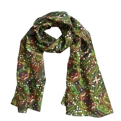 Benni Marine Designs Women's Green Silk Scarf