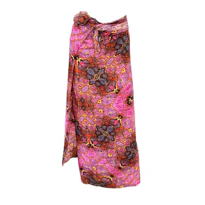 Benni Marine Designs Women's Pink / Purple / Yellow Bamboo Sarong - In The Pink In Pink/purple/yellow