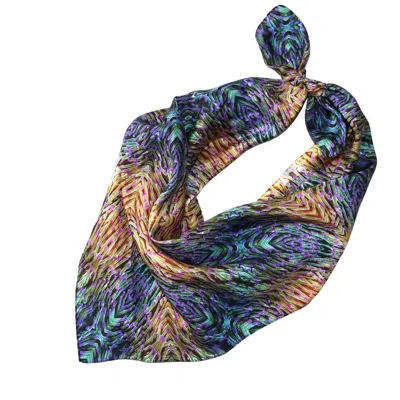 Benni Marine Designs Women's Purple Silk Square Scarf - Mesmerise