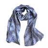 Benni Marine Designs Women's Silk Scarf - Subtle Beauty In Black/blue/brown/red