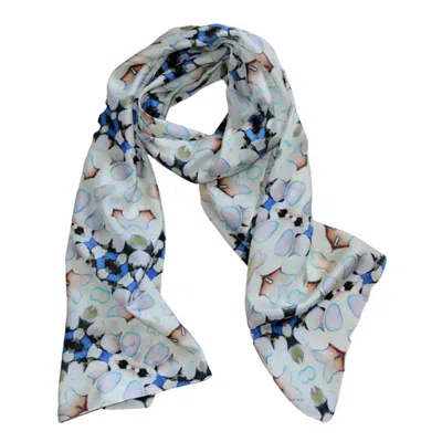 Benni Marine Designs Women's Whimsy Silk Scarf In Blue