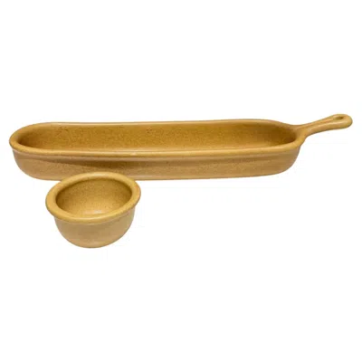 Pre-owned Bennington Potters French Bread Tray Baking Baker Crafted By  Dish In Brown