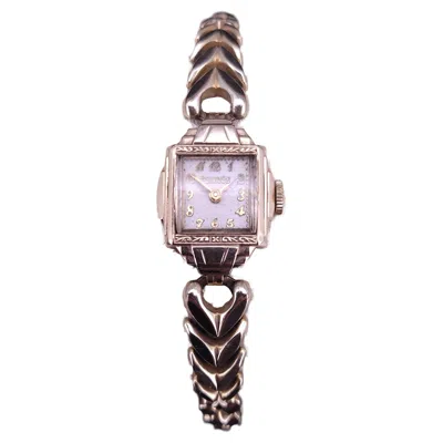Pre-owned Benrus Vintage Art Deco 14k Yellow Gold Ladies Bracelet Watch