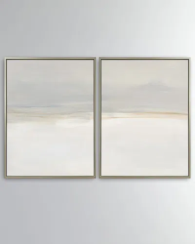 Benson-cobb Studios Endless Sky Giclee Diptych On Canvas By Carol Benson-cobb In Gray