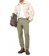 Benson Flat Front Chino Pants In Olive In Green