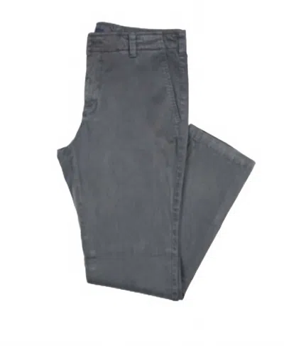 Benson Men's Flat Front Chino In Charcoal In Gray