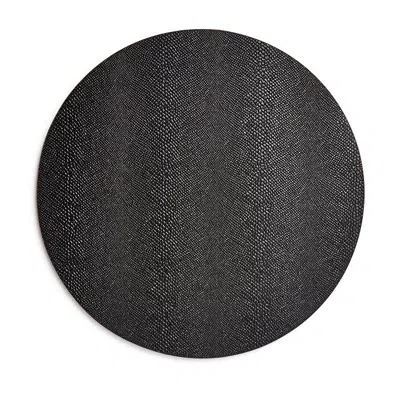 Benson Mills For Bloomingdale's Reversible Snakeskin Round Placemat In Black/bronze