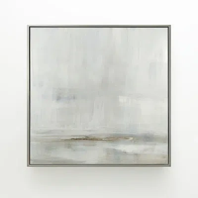 Benson-cobb Studios After The Storm By Carol Benson-cobb - Floater Frame Painting On Canvas In Gray;pale Gray