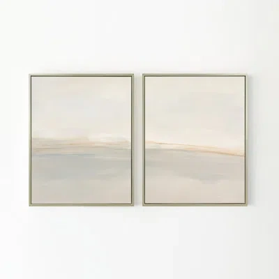 Benson-cobb Studios " Endless Horizon " By Carol Benson-cobb 2 - Pieces In Gold