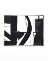 Benson-cobb Studios Entanglement No. 4 60x45 Horizontal Canvas Giclee In Champagne Frame, Hand-embellished In Black, White