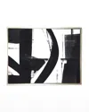 Benson-cobb Studios Entanglement No. 4 Horizontal Canvas Giclee In Champagne Gold Float Frame, 60" X 45" In Black, White