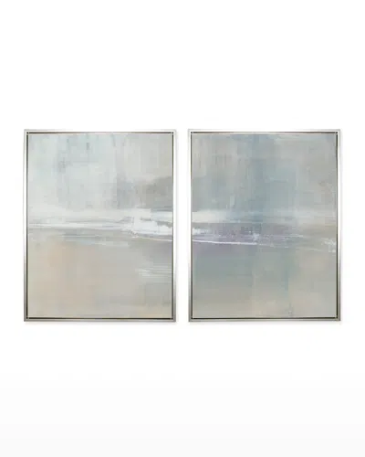 Benson-cobb Studios Escalante 36x48 Set Of 2 Vertical Canvas Giclees In Sterling Frame, Hand-embellished In Multi