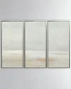 Benson-cobb Studios Fading Sands Giclee Triptych On Canvas By Carol Benson-cobb