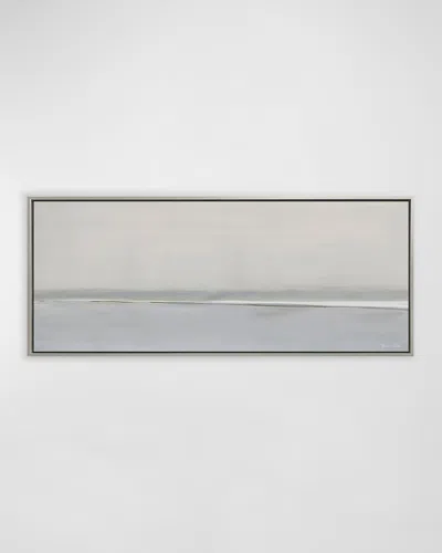 Benson-cobb Studios Harmony No. 1 Hand-embellished Giclee By Carol Benson-cobb In White,pale Grey,beige,taupe,blue-grey