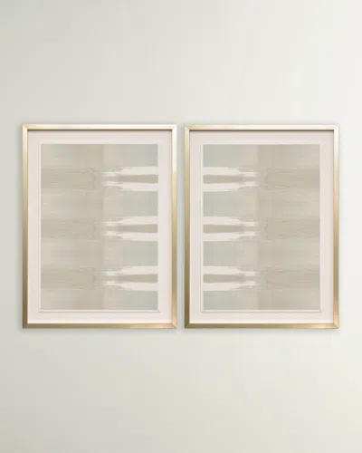 Benson-cobb Studios Limited Edition Carol Benson Cobb Dusk In Pastel - Set Of 2 Framed Wall Art, Initialed And Numbered In Neutral