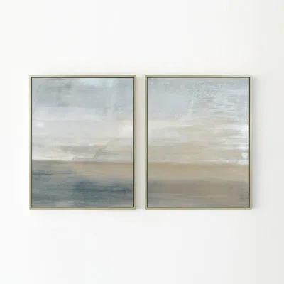 Benson-cobb Studios " Slated No. 2 " By Carol Benson-cobb 2 - Pieces In Gold