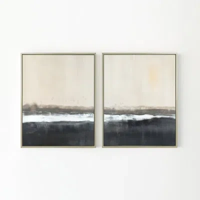 Benson-cobb Studios " The Crossing " By Carol Benson-cobb 2 - Pieces In Gold