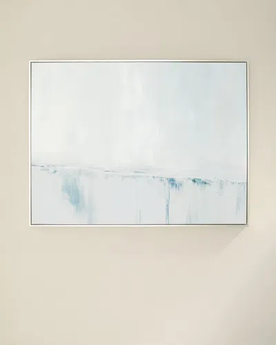 Benson-cobb Studios The Divided Giclee In Classic Sterling Float Frame, Hand-embellished In Blue