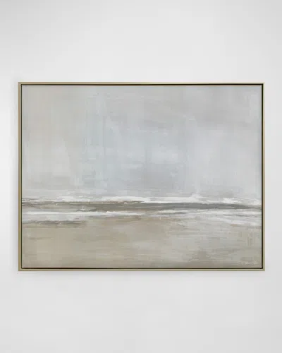Benson-cobb Studios The Walk Hand-embellished Giclee By Carol Benson-cobb In White,pale Grey,beige,taupe