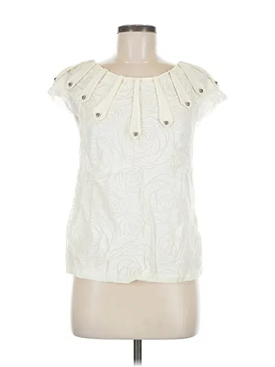 Pre-owned Bensoni Short Sleeve Blouse In White