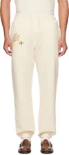 Bentgablenits Off-white Embroidered Sweatpants In Cream