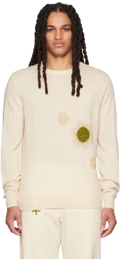 Bentgablenits Ssense Exclusive Off-white Sweater In Cream