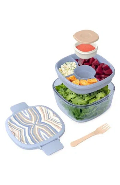 Bentgo All-in-one Glass Salad Container In Blue