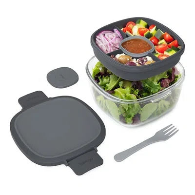 Bentgo Glass Leak Proof Salad Container In Dark Gray