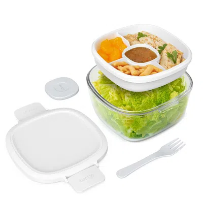 Bentgo Glass Leak Proof Salad Container In White