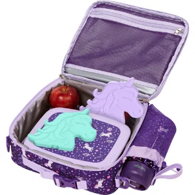 Bentgo Kids' Print Back To Lunch 5-piece Set In Purple