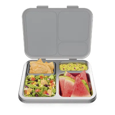 Bentgo Kids Stainless Steel Leak Resistant Lunch Box In Silver