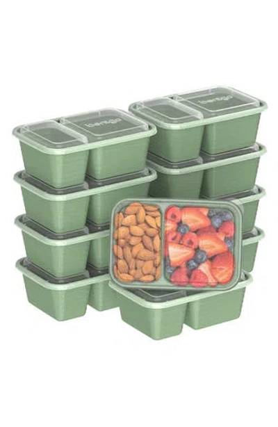 Bentgo Prep 20-piece 2-compartment Snack Containers In Green