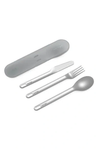 Bentgo Stainless Steel Travel Utensil Set In Gray