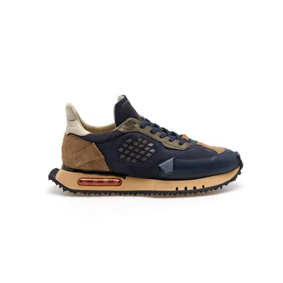Bepositive Asymmetrical Race Sneakers For Men In Blue
