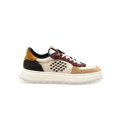 Bepositive Cuprace Basket Sneakers - Leather & Suede Mix In Gold