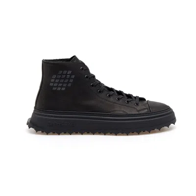 Bepositive Cuprace Star Mid-cut Leather Sneaker In Black
