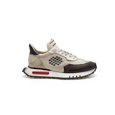 Bepositive Distressed Race Sneakers In Neutral