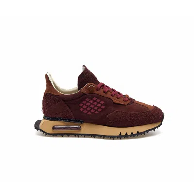 Bepositive Elegant Race Sneakers - Women In Burgundy