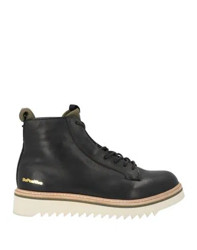 Bepositive Man Ankle Boots Black Size 10 Leather, Textile Fibers