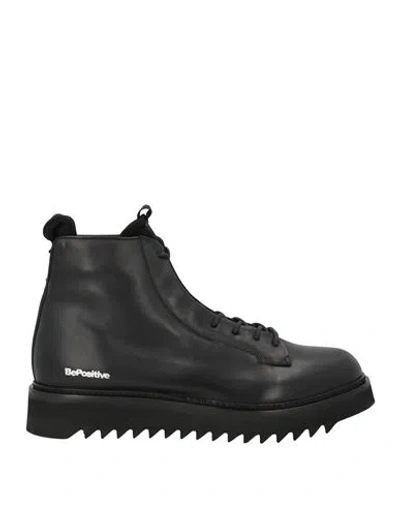 Bepositive Man Ankle Boots Black Size 10 Leather, Textile Fibers