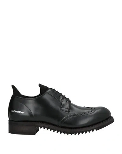 Bepositive Man Lace-up Shoes Black Size 10 Leather In Multi