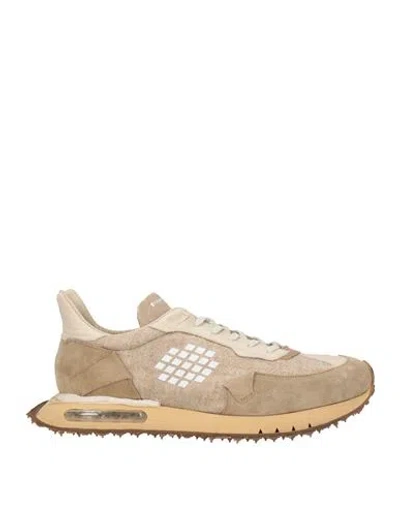Bepositive Man Sneakers Beige Size 10 Leather, Textile Fibers