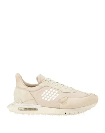 Bepositive Man Sneakers Beige Size 10 Leather, Textile Fibers In Multi