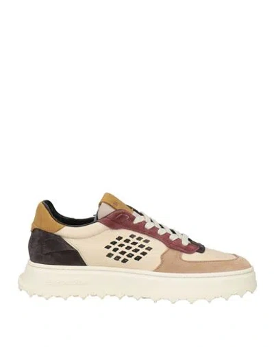 Bepositive Man Sneakers Beige Size 6 Leather, Textile Fibers