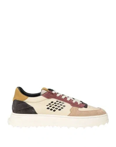 Bepositive Man Sneakers Beige Size 9 Leather In Multi